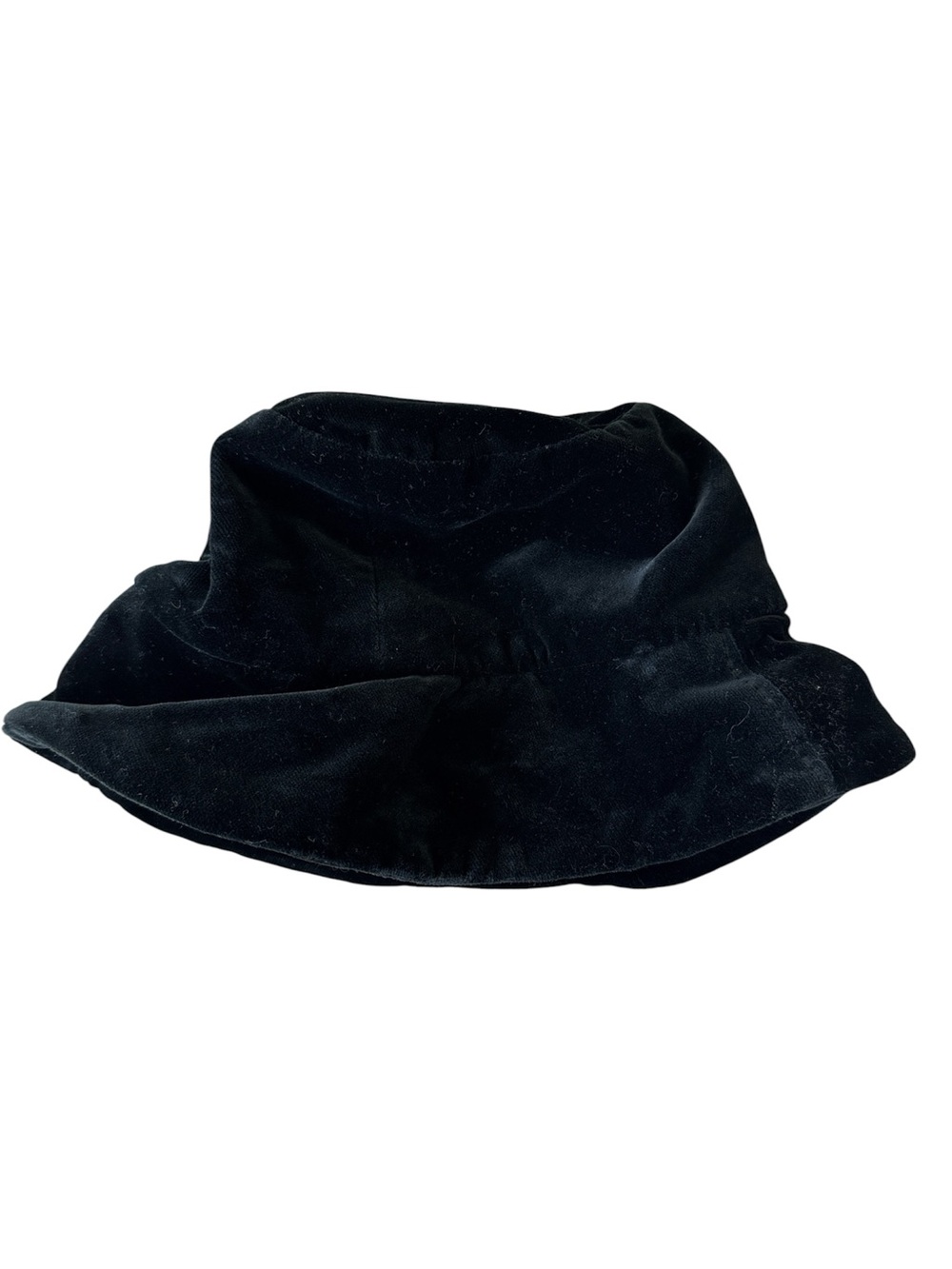 Vintage 90s Baby Gap Black Velvet Cotton Bucket Hat Size Medium